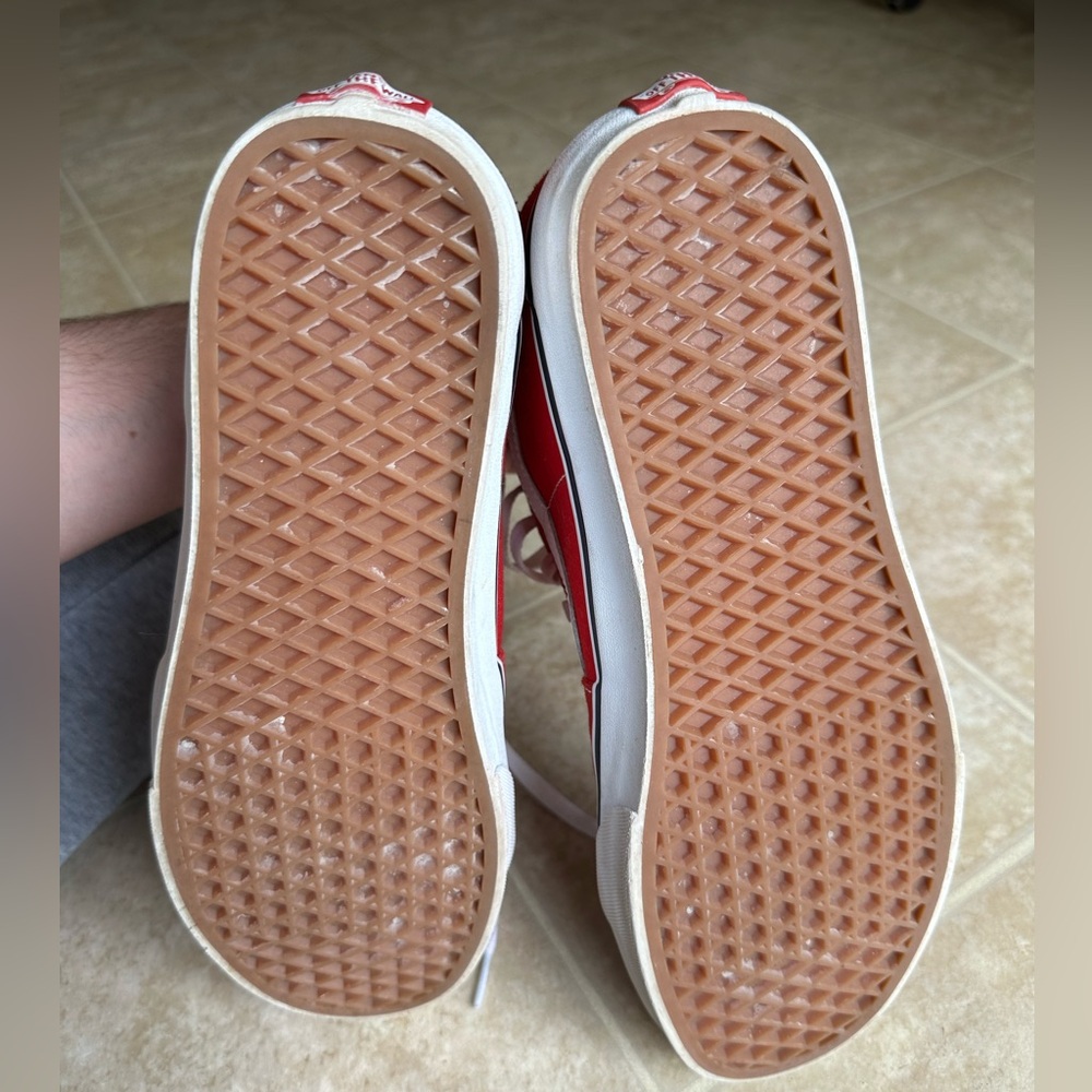 Red Vans Sk8-Hi Tops